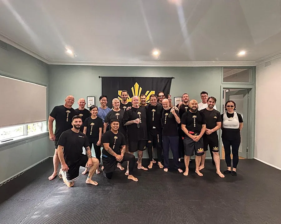 The adult training group at the Kali 3D dojo in Ashburton, Melbourne