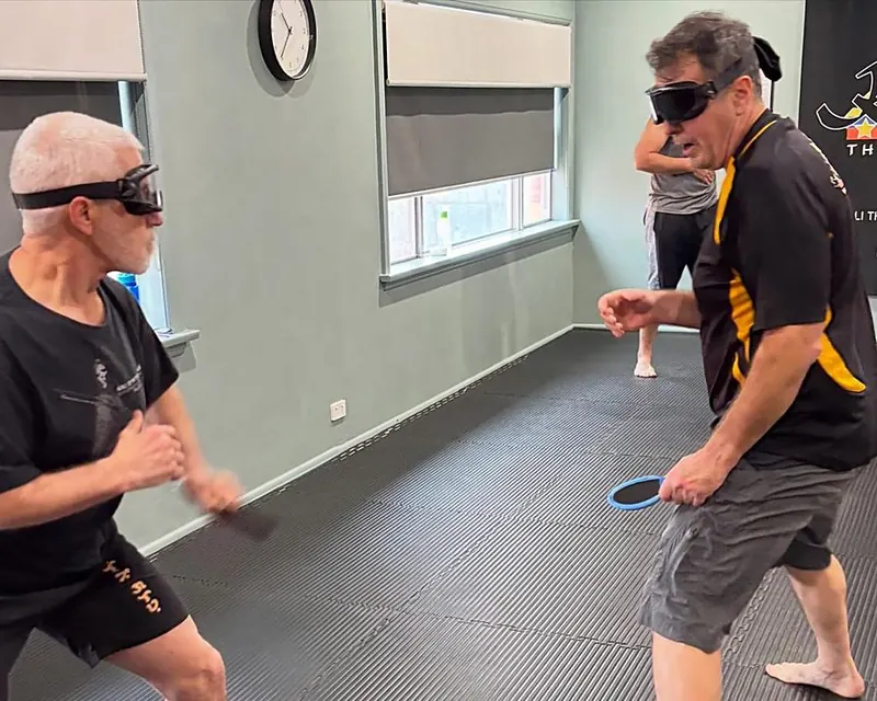 Edged weapon sparring drill
