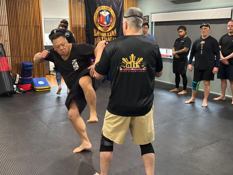Students training Filipino Martial Arts at Kali 3D Ashburton