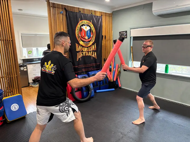 Students training Filipino Martial Arts at Kali 3D Ashburton