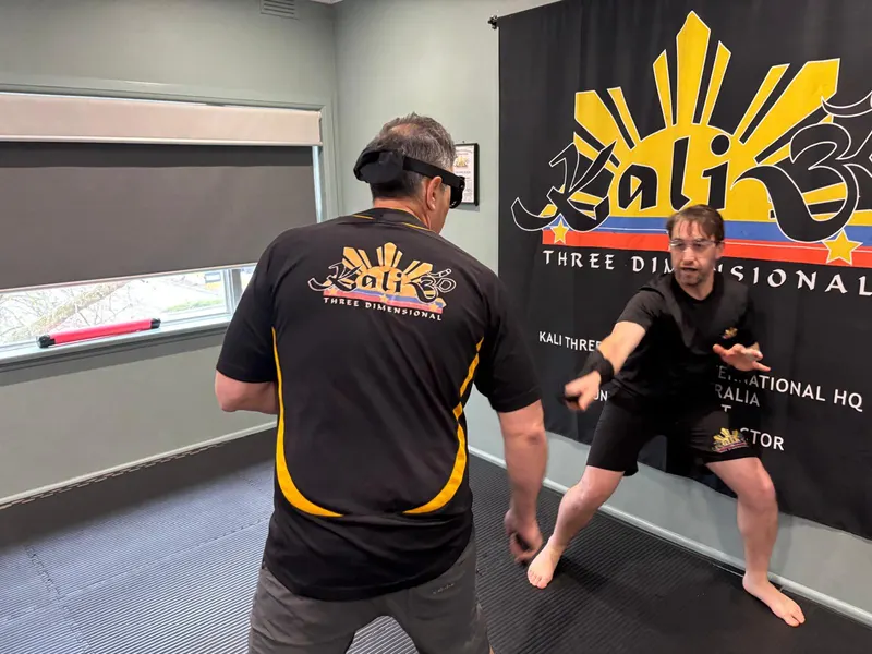 Students training Filipino Martial Arts at Kali 3D Ashburton