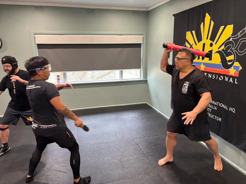 Students training Filipino Martial Arts at Kali 3D Ashburton