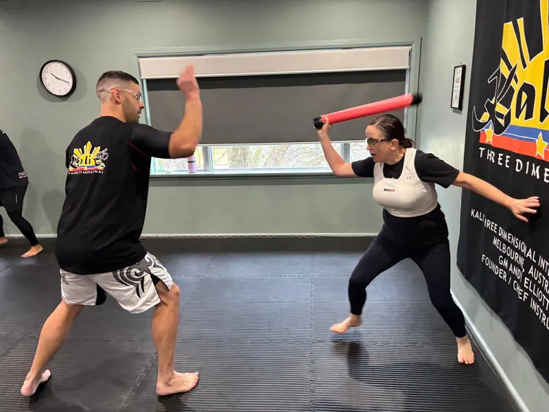 Students training Filipino Martial Arts at Kali 3D Ashburton