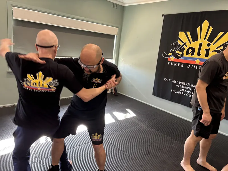 Students training Filipino Martial Arts at Kali 3D Ashburton