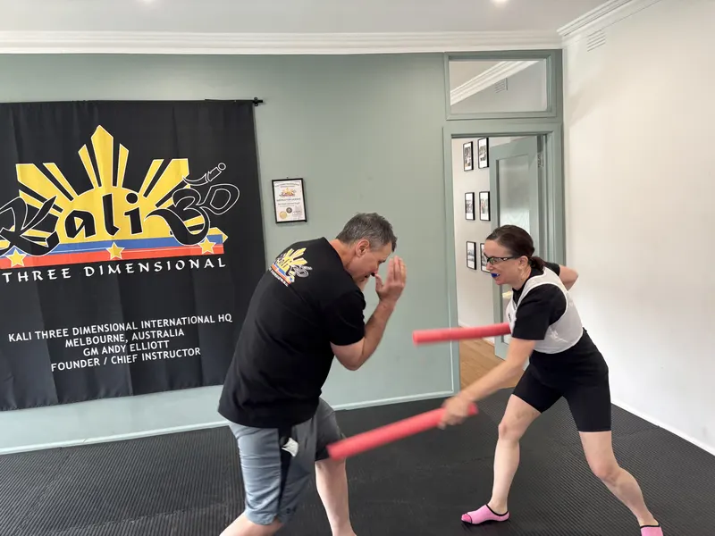 Students training Filipino Martial Arts at Kali 3D Ashburton