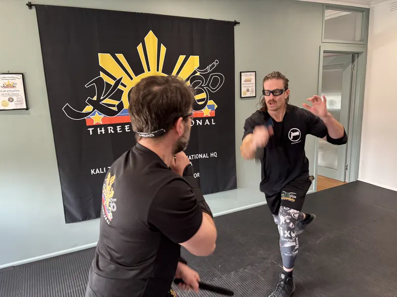 Students training Filipino Martial Arts at Kali 3D Ashburton