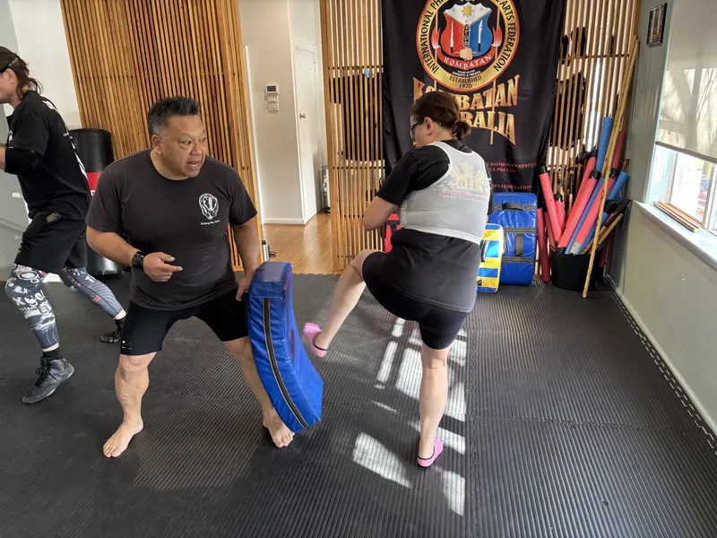Students training Filipino Martial Arts at Kali 3D Ashburton