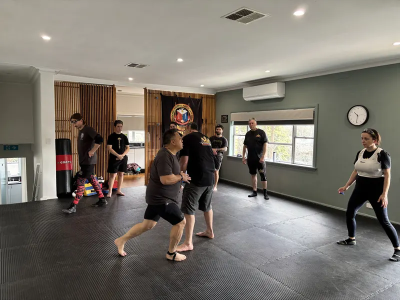 Students training Filipino Martial Arts at Kali 3D Ashburton