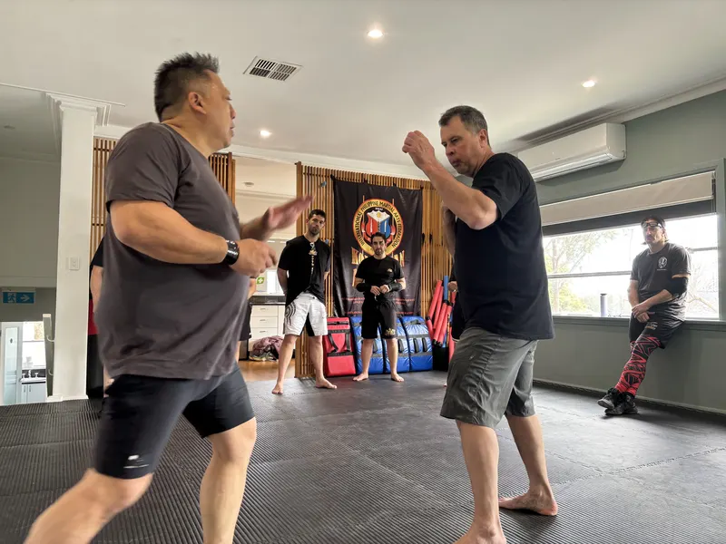 Students training Filipino Martial Arts at Kali 3D Ashburton