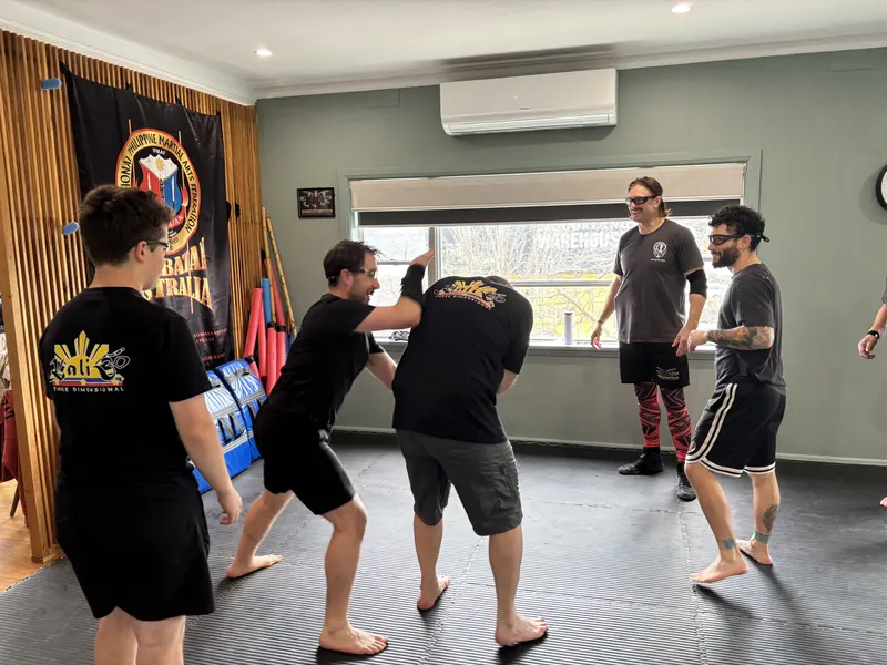 Students training Filipino Martial Arts at Kali 3D Ashburton
