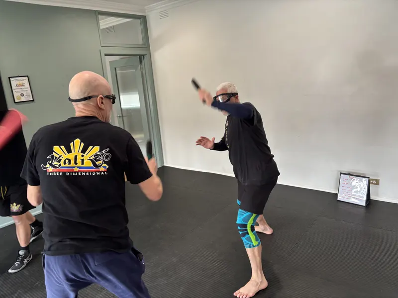 Students training Filipino Martial Arts at Kali 3D Ashburton