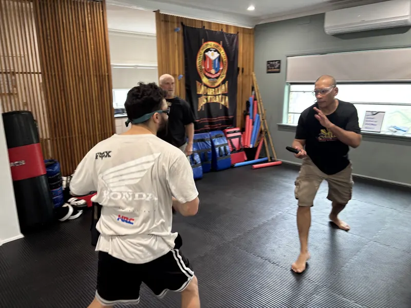 Students training Filipino Martial Arts at Kali 3D Ashburton