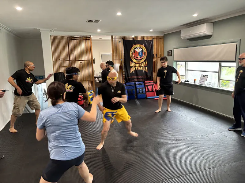 Students training Filipino Martial Arts at Kali 3D Ashburton