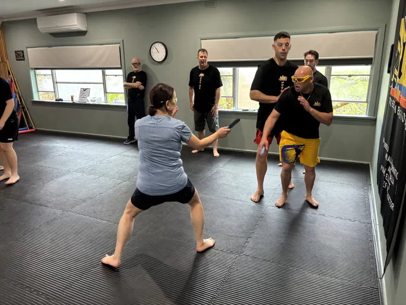 Students training Filipino Martial Arts at Kali 3D Ashburton