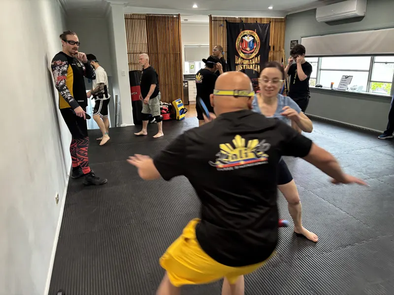 Students training Filipino Martial Arts at Kali 3D Ashburton