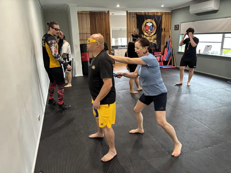 Students training Filipino Martial Arts at Kali 3D Ashburton