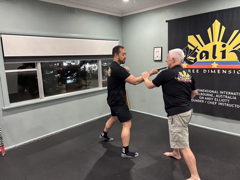 Students training Filipino Martial Arts at Kali 3D Ashburton