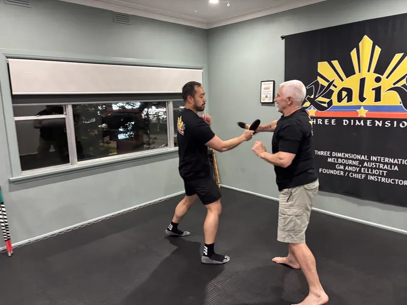 Students training Filipino Martial Arts at Kali 3D Ashburton