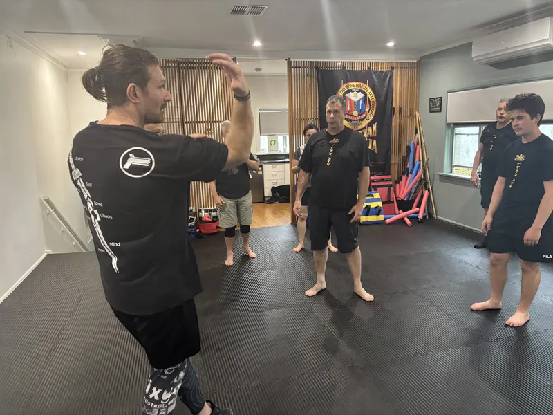 Students training Filipino Martial Arts at Kali 3D Ashburton