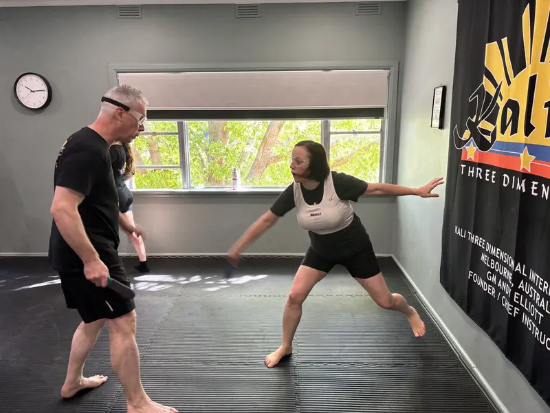 Students training Filipino Martial Arts at Kali 3D Ashburton