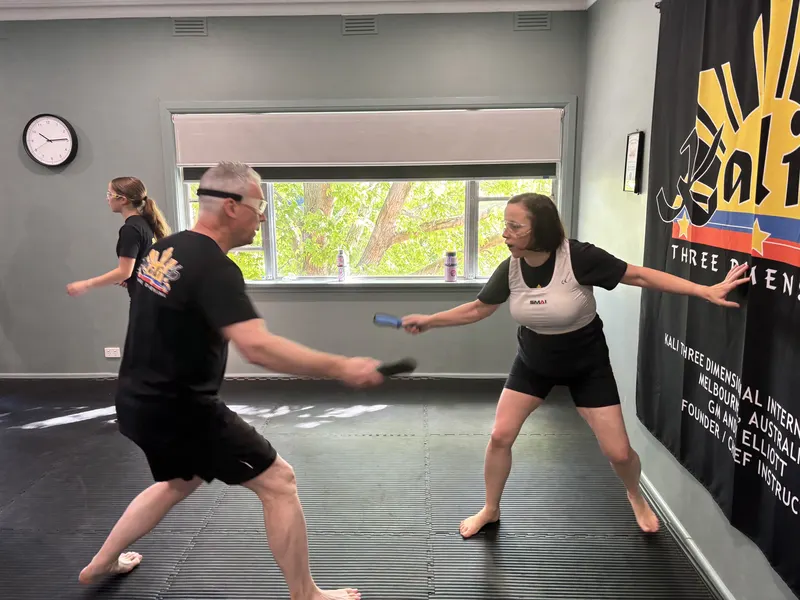 Students training Filipino Martial Arts at Kali 3D Ashburton