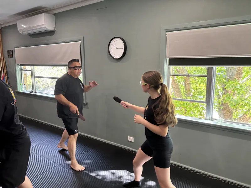 Students training Filipino Martial Arts at Kali 3D Ashburton